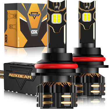 Auxbeam 9007 HB5 LED Headlight Bulbs 120W 25000LM GX Series Brightest 6500K Cool White (2 Bulbs)