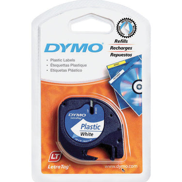 Dymo LetraTag 1/2 in. W X 156 in. L White Plastic Label Maker Tape
