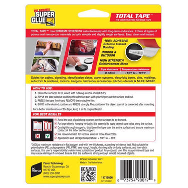 The Original Super Glue Super Strong 98 in. L X 0.75 in. W Double-Sided Mounting Tape