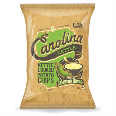 Carolina Cozumel Jalapeno Queso Kettle Cooked Potato Chips 2 oz Bagged