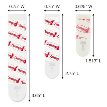 3M Command Assorted Foam Strips 16 pk