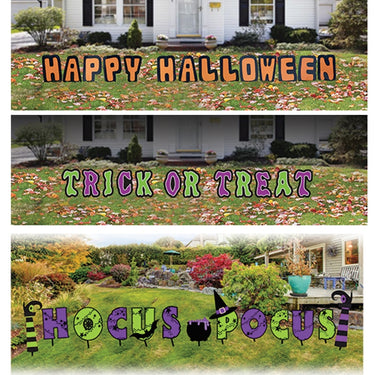 Fun World 17.5 in. Yard Sign Halloween Decor (Per Word)