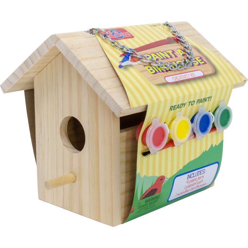 Load image into Gallery viewer, T.S. Shure Paint A Birdhouse Kit Brown 3 pc
