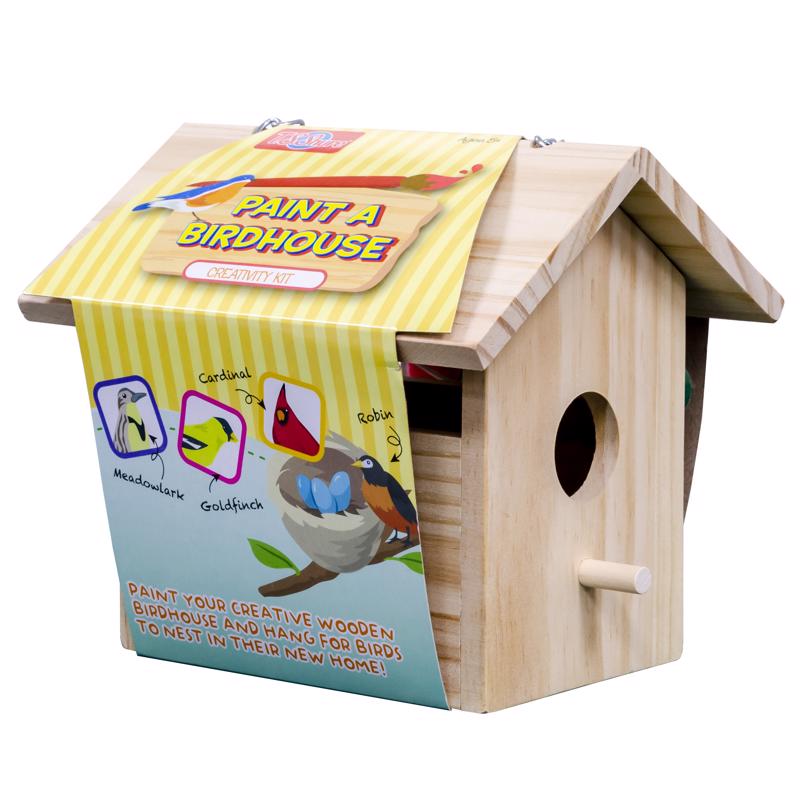Load image into Gallery viewer, T.S. Shure Paint A Birdhouse Kit Brown 3 pc

