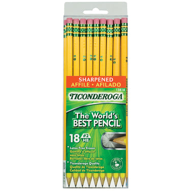 Ticonderoga #2HB Wood Pencil 18 pk