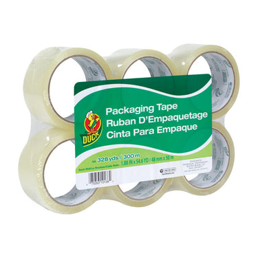 Duck 1.88 in. W X 54.6 yd L Packaging Tape 6 pk