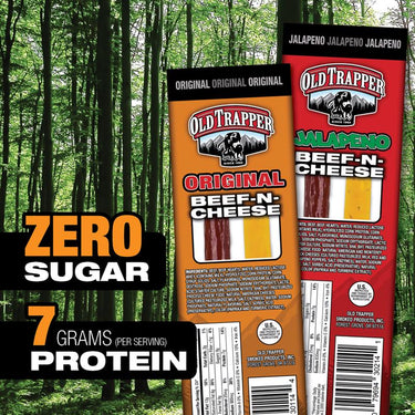 Old Trapper Original Beef Stick and Cheese 1.3 oz Shrink Wrapped