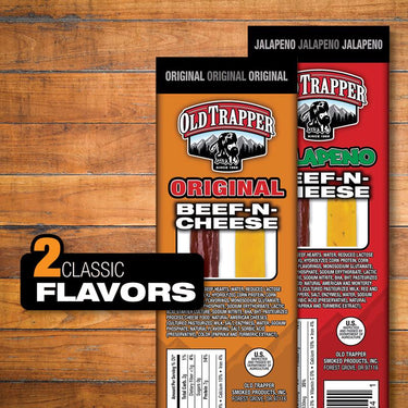 Old Trapper Original Beef Stick and Cheese 1.3 oz Shrink Wrapped