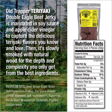 Old Trapper Double Eagles Teriyaki Beef Jerky 21 oz Pouch
