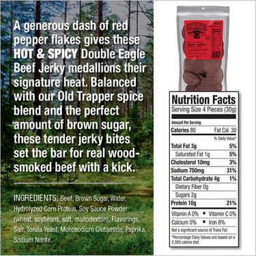 Old Trapper Double Eagles Hot and Spicy Beef Jerky 21 oz Pouch