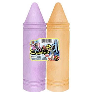 Chalked Jumbo Stix Chalk Multicolored 2 pc