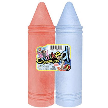 Chalked Jumbo Stix Chalk Multicolored 2 pc