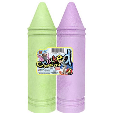 Chalked Jumbo Stix Chalk Multicolored 2 pc