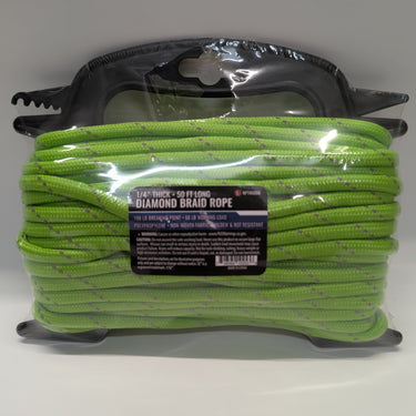 1/4" Thick, 50' Diamond Braided Rope