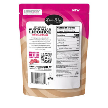 Darrell Lea Pink Lemonade Licorice Candy 7 oz