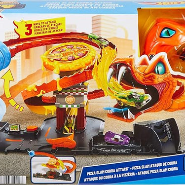 Hot Wheels City Pizza Slam Cobra Attack Playset With 1:64 Scale Toy Car