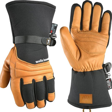 Wells Lamont Waterproof Winter Gloves (Black/Tan) Size M