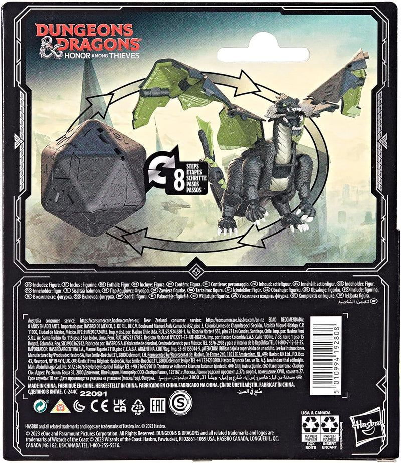 Load image into Gallery viewer, DUNGEONS &amp; DRAGONS Honor Among Thieves D&amp;D Dicelings Black Dragon Rakor Collectible D&amp;D Monster Dice Converting Giant d20 Action Figures Role Playing Dice
