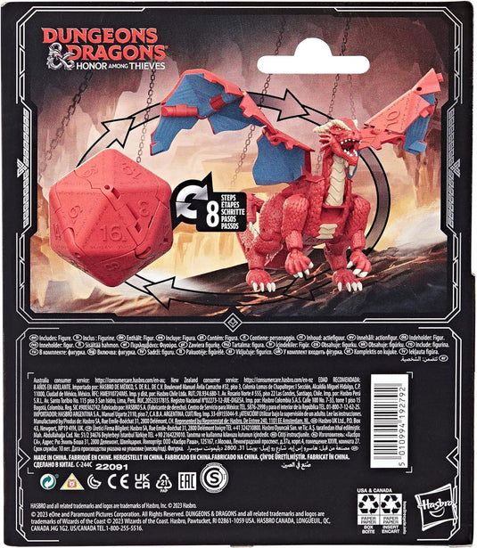 Dungeons & Dragons Honor Among Thieves D&D Dicelings Red Dragon Themberchaud Collectible, Monster Dice Converting Giant d20 Action Figures Role Playing Dice