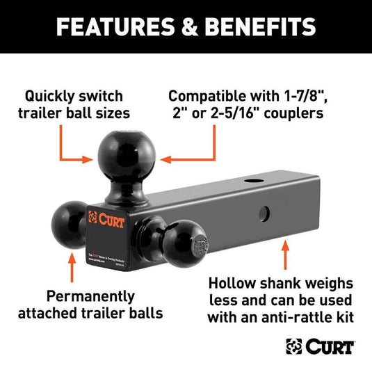 CURT Tri-Ball Mount