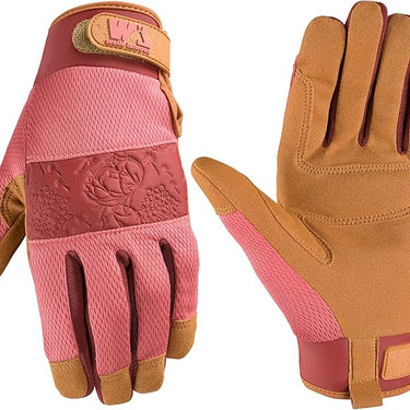Wells Lamont Women's High Dexterity Breathable Work and Gardening Gloves (Pink) Size L