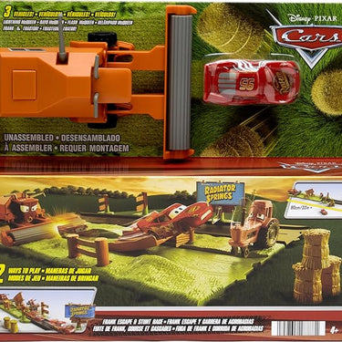 Disney And Pixar Cars Frank Escape & Stunt Race Playset With Lightning Mcqueen Toy Car