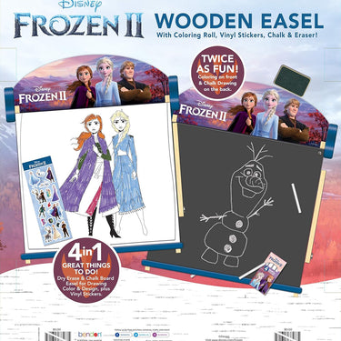 Disney Frozen 2 Double-Sided Wooden Easel with 25-Foot Coloring Paper Roll