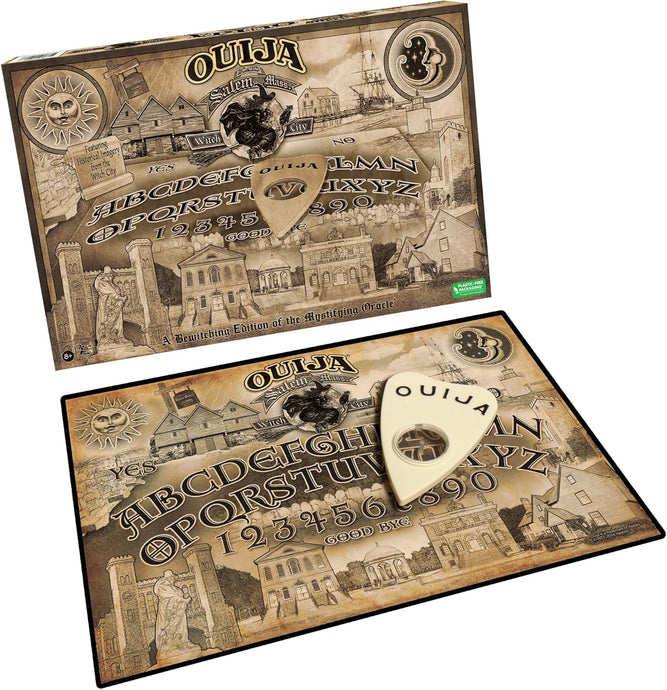 Ouija Salem Edition by Winning Moves Games USA, Spooky and Dark Special City Edition Ouija Board, for 2+ Players Age 8+