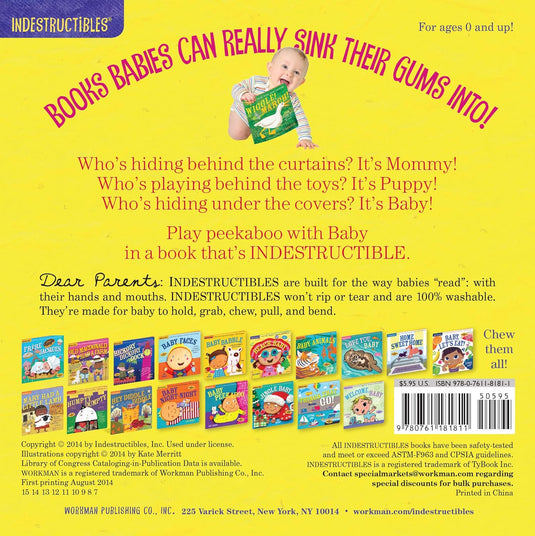 Indestructibles: Baby Peekaboo: Chew Proof · Rip Proof · Nontoxic · 100% Washable (Book for Babies, Newborn Books, Safe to Chew)