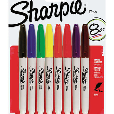 Sharpie Assorted Fine Tip Permanent Marker 8 pk