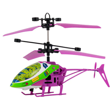 Green and purple Buzz Lightyear mini RC helicopter
