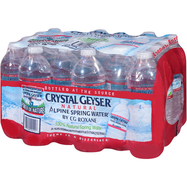 Crystal Geyser Alpine Spring Water Natural Bottled Water 0.5 L 24 pk
