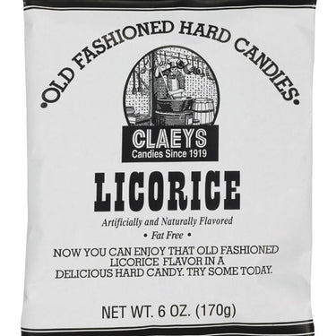 Claeys Old Fashioned Licorice Hard Candy 6 oz