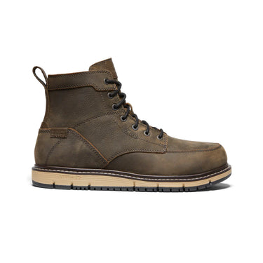 Keen Men's San Jose 6" Waterproof Boot (Aluminum Toe) Cascade Brown/Black 12D