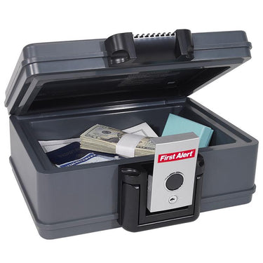 First Alert 0.17 cu ft Key Lock Blue Fire Chest