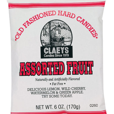 Claeys Old Fashioned Assorted Fruit Hard Candy 6 oz