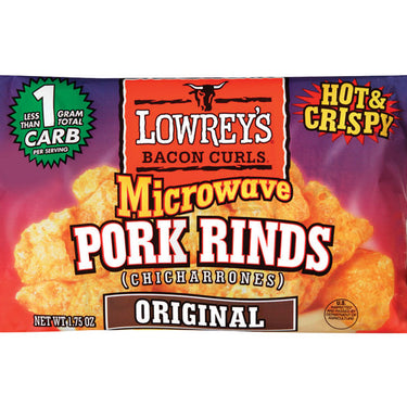 Lowrey's Bacon Microwave Pork Rinds 1.75 oz Bagged
