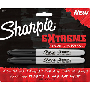 Sharpie Extreme Black Fine Tip Permanent Marker 2 pk
