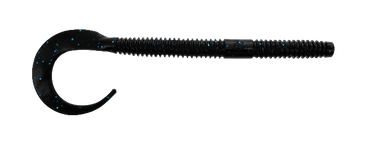 Yamamoto 10" Ichi Worm 10-Pack (Black/Large Blue Flake)