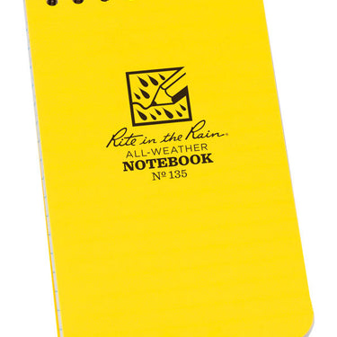 Rite in the Rain 3 in. W X 5 in. L Top-Spiral Yellow Notebook