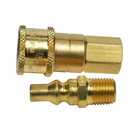 Load image into Gallery viewer, Mr. Heater 1/4 in. D X 1/4 in. D Brass FPT x MPT Quick Connect Adapter
