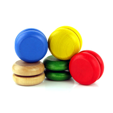 Stack of Aero-Motion classic yo-yos in assorted colors