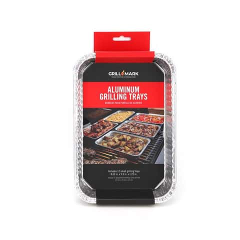 Load image into Gallery viewer, Grill Mark Aluminum Grilling Pan 8.5&quot; x 6&quot; (12 Pack)
