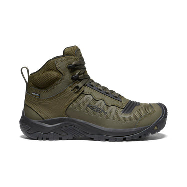 Keen Men's Reno Waterproof Mid (Soft Toe) Dark Olive/Black 15EE