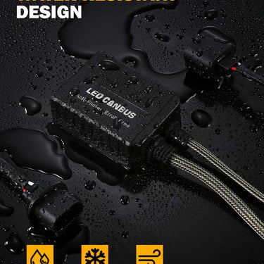 Auxbeam H4/9003 C20-model Decoder-pro Enhanced Led Headlight Bulbs Canbus Decoder Harness Resistor Conversion Kit 2pcs/set