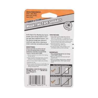 Gorilla 1 in. L X 1 in. W Double-Sided Mounting Squares