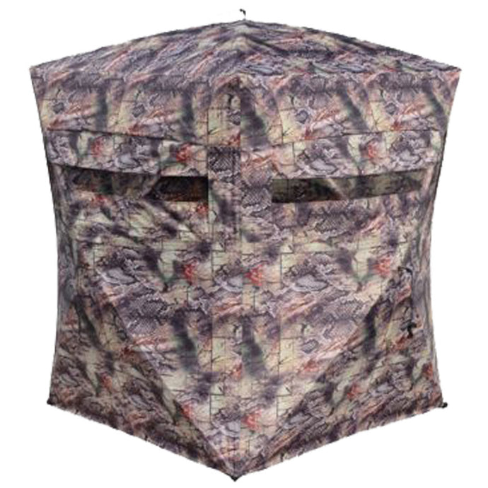 Native Spirit Ground Blind 1-2 Person 3-Side Full View Windows - Dirt Road Camo