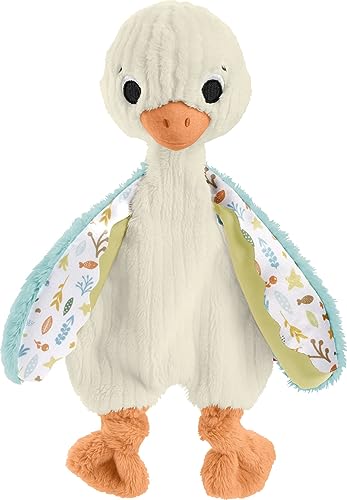Fisher-Price Baby Sensory Toy Snuggle up Goose Plush Toy with Jingles