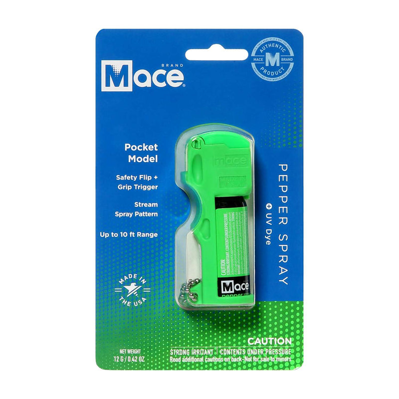 Load image into Gallery viewer, Mace Green Aluminum/Plastic Pocket Pepper Spray
