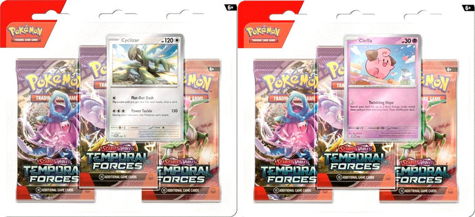 Pokemon TCG: Scarlet and Violet 5 Temporal Forces 3-Pack Display (Assortment)